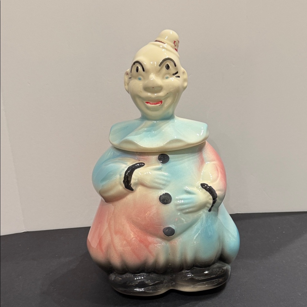 Vintage American Bisque Company Clown Cookie Jar